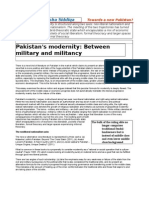 Afghanistan - Paper On Pakistan's Modernity Between Military and Militancy