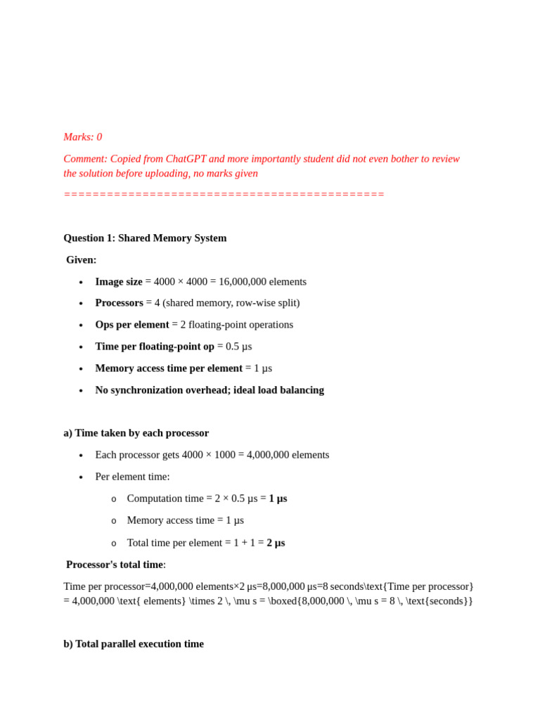 MRK - Spring 2025 - CS621 - 1 - BC240219076 | PDF | Parallel Computing ...