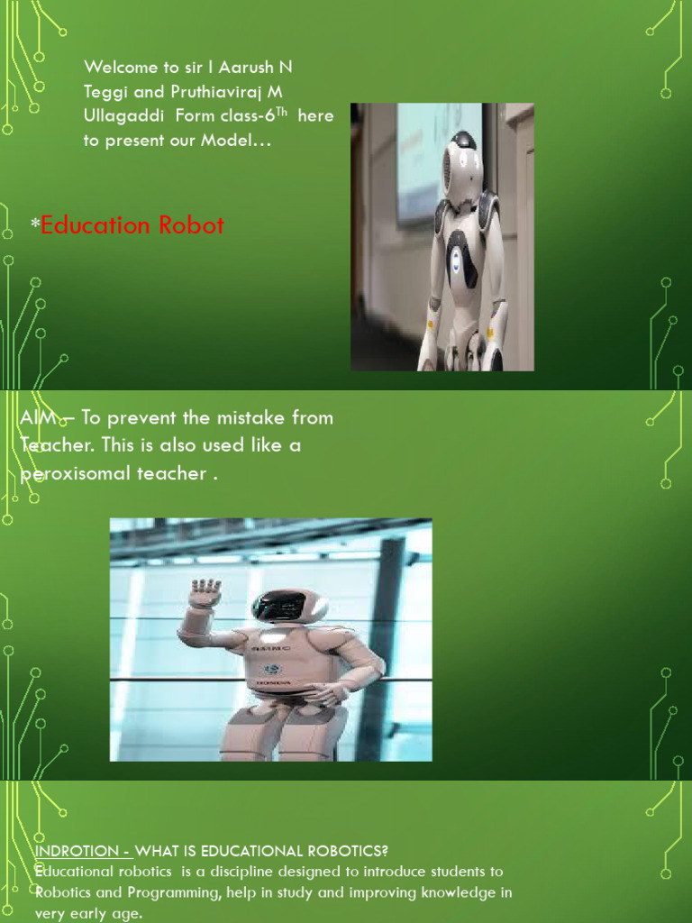 Educational Robotics for Kids' Learning | PDF