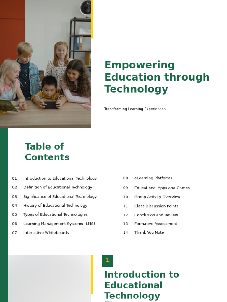 Educational Technology Overview Guide | PDF | Educational Technology ...