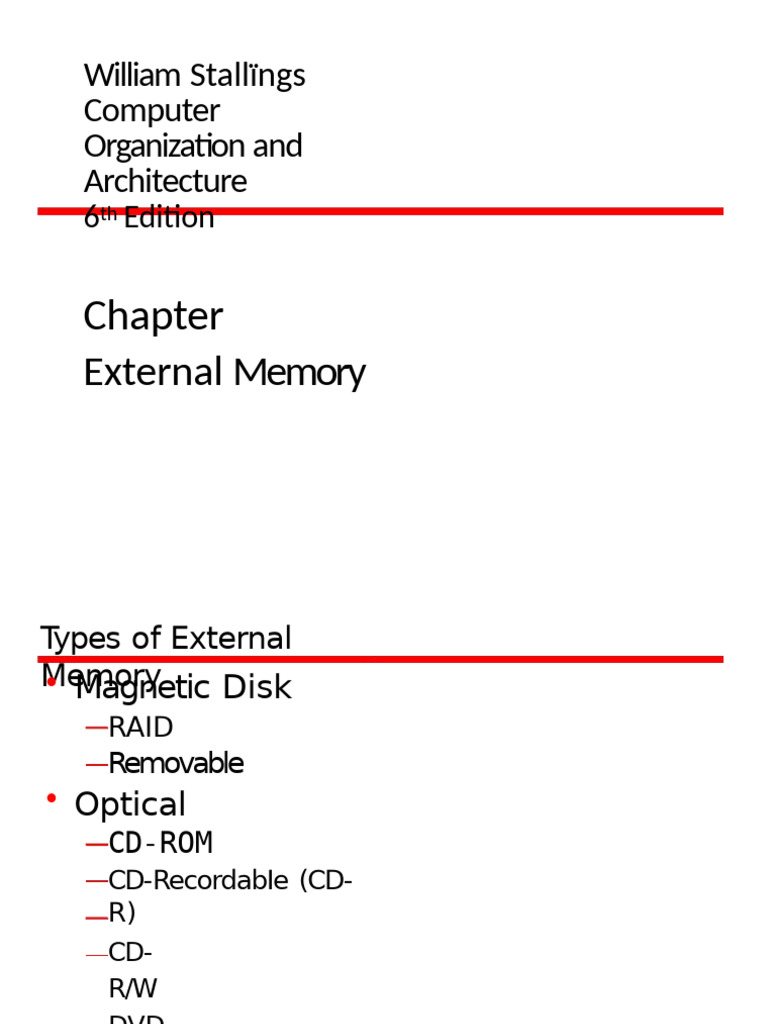 External Memory Types and RAID Systems | PDF | Hard Disk Drive | Cd Rom