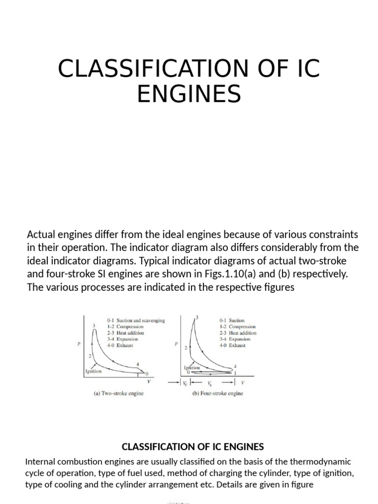 Classification of Ic Engines | PDF | Internal Combustion Engine ...