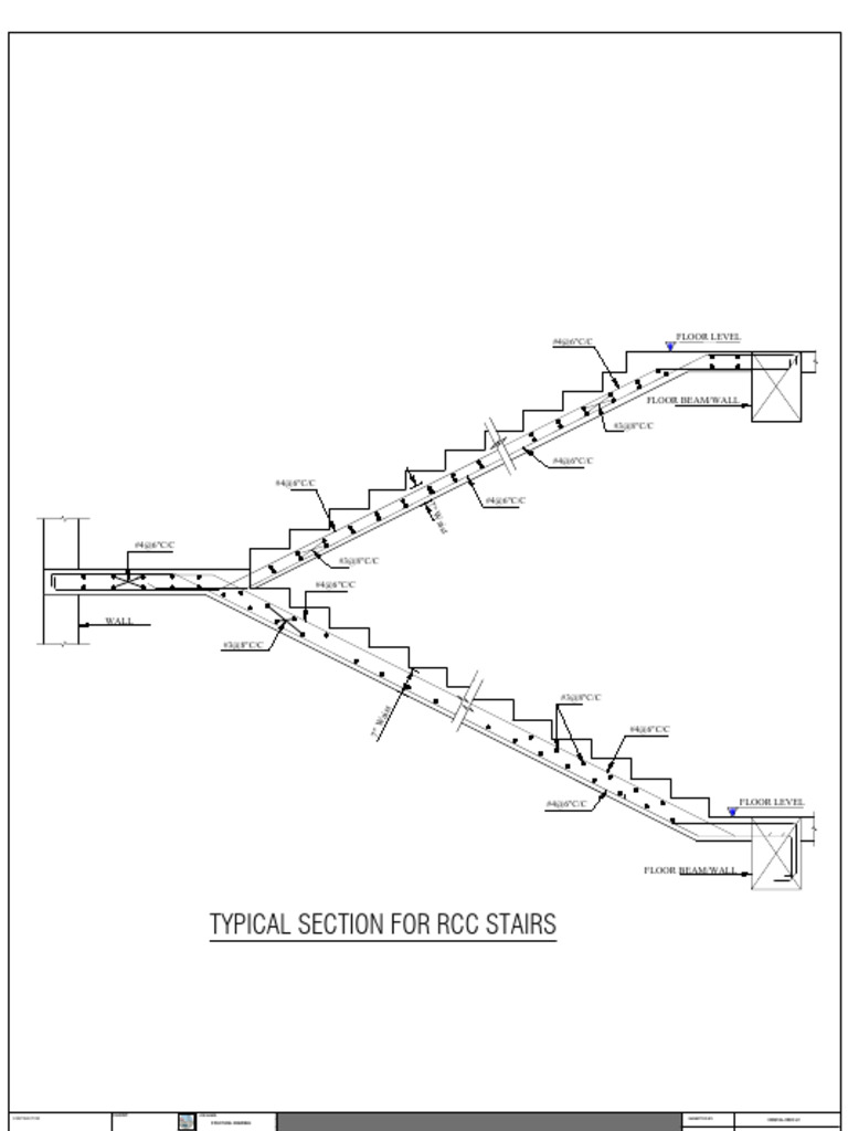 Structural Drawings for RCC Stairs | PDF