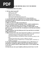 Commanders Interview for Drivers Training | PDF | Traffic Collision ...