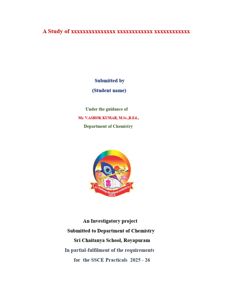 IP Project Template - Chaitanya | PDF