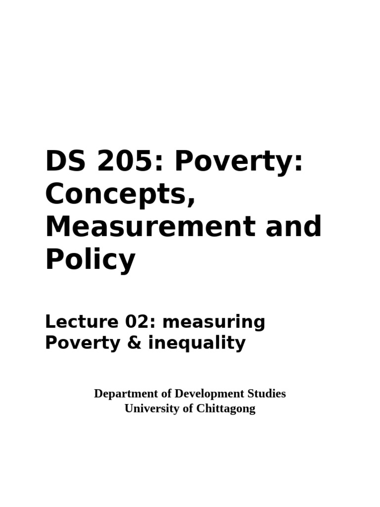Measuring Poverty and Inequality Analysis | PDF | Gini Coefficient ...
