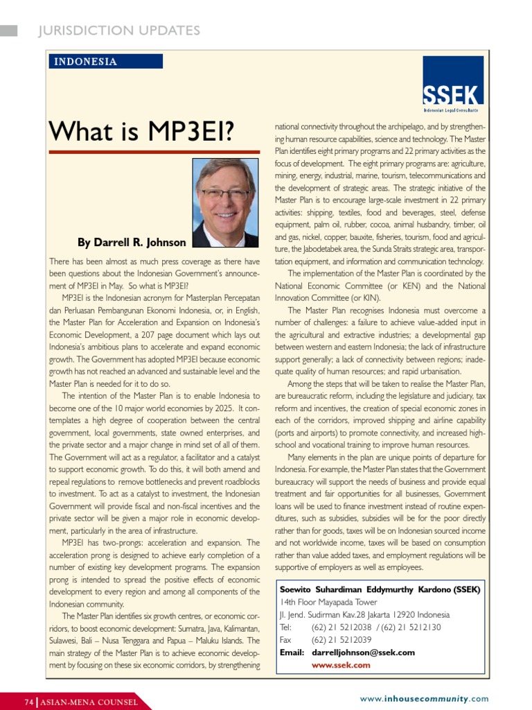 Indonesia's MP3EI Economic Master Plan | PDF | Indonesia | Subsidy