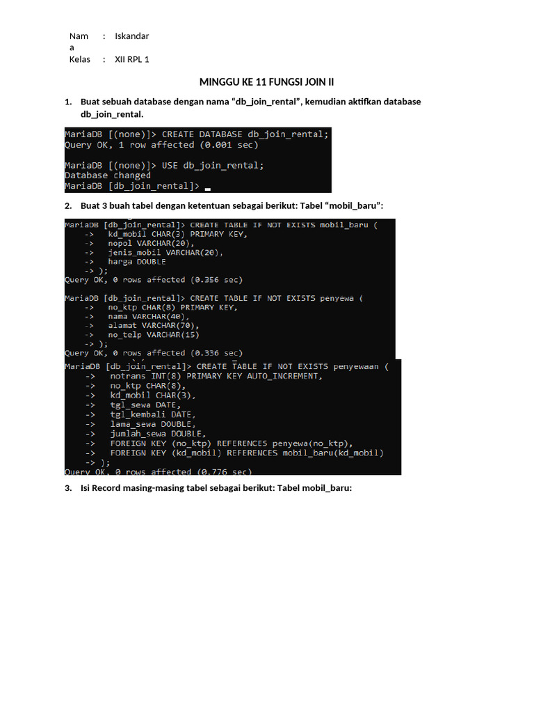 Panduan Database dan Fungsi Join SQL | PDF