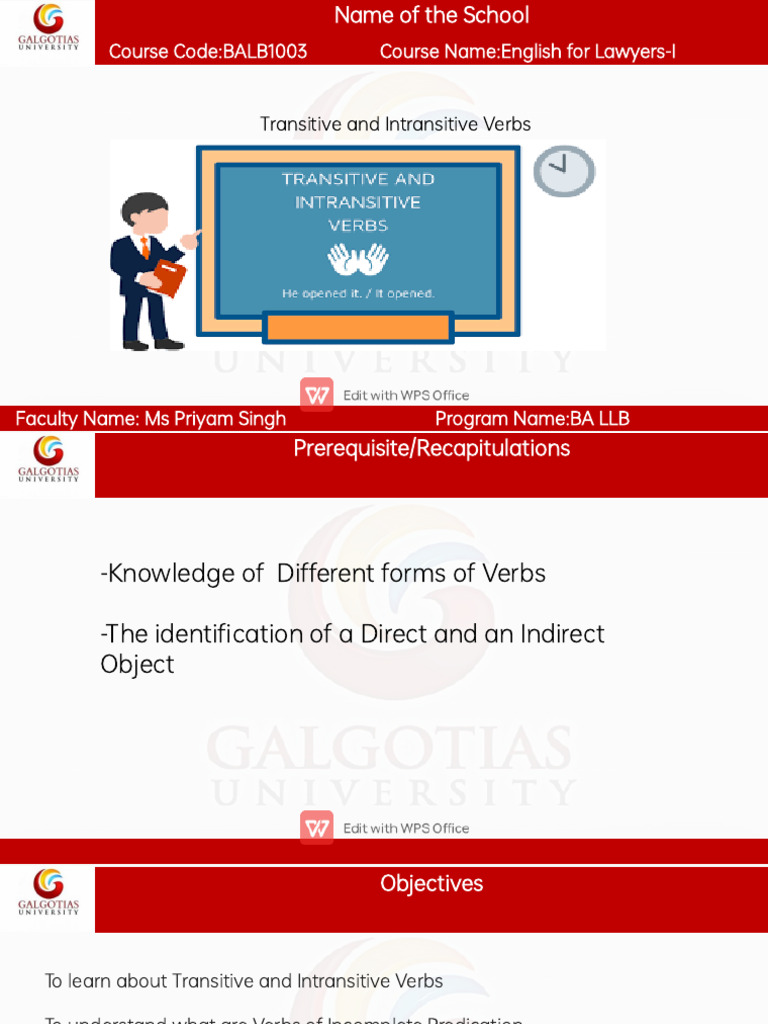 Transitive and Intransitive Verbs Guide | PDF | Verb | Subject (Grammar)