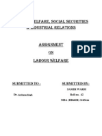 Labour Welfare, Social Securities & Industrial Relations: Submitted To