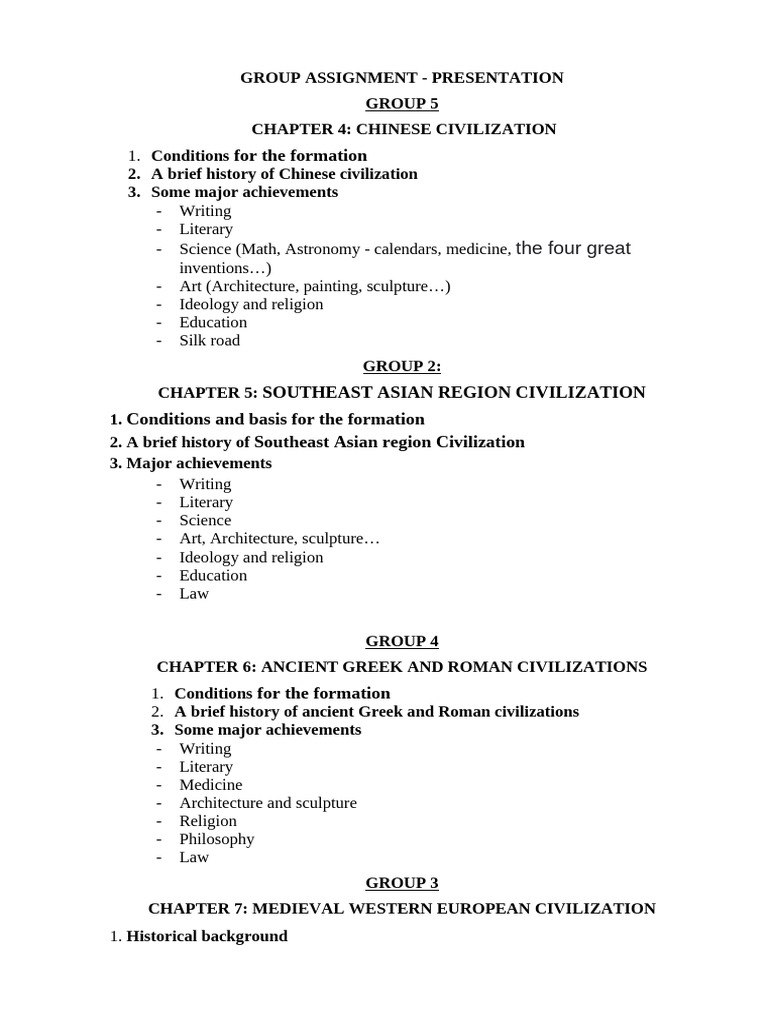 Group Assignment | PDF | Western Culture | Multiple Choice