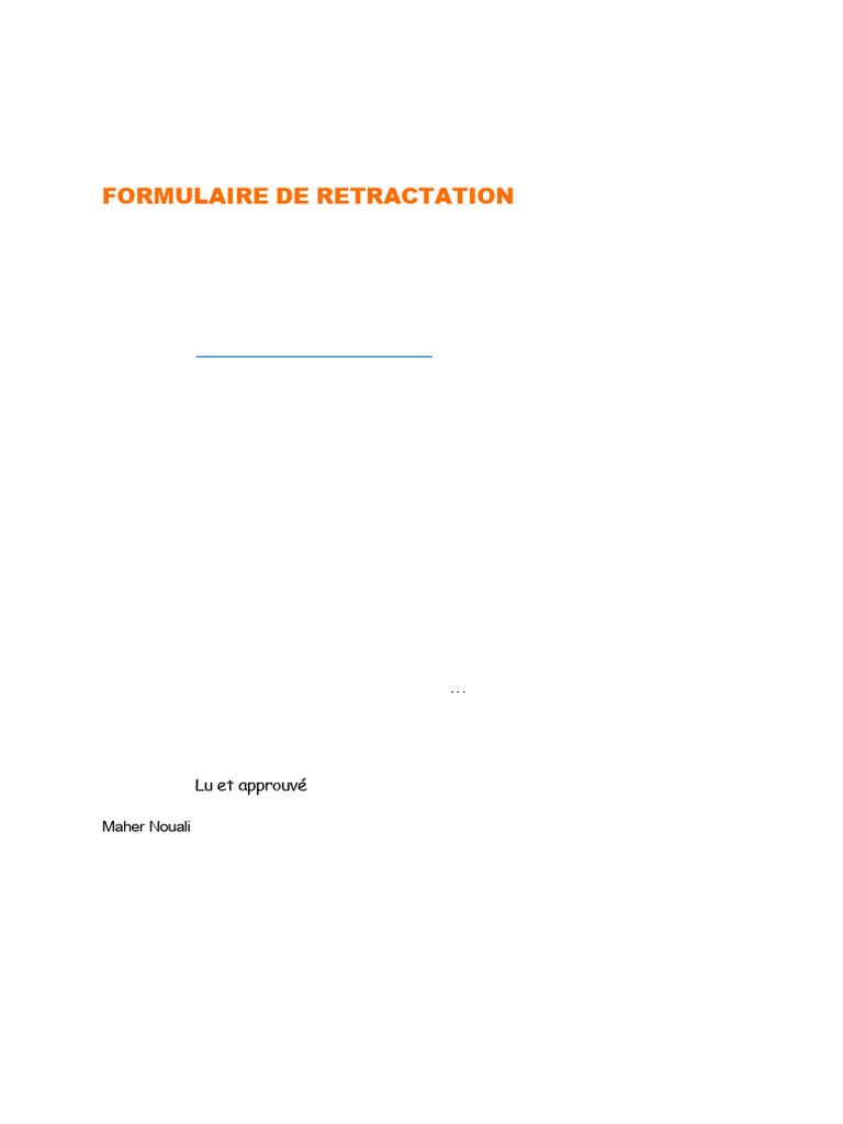 Rétractation Abonnement Basic Fit 14 Jours | PDF