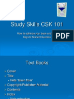 Study Skills CSK 101