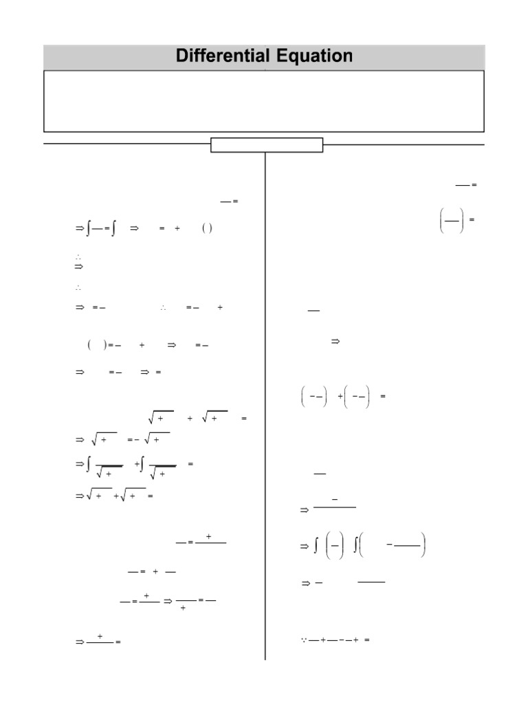 24-Differential Equation - Only Solution - 250925 - 113235 | PDF ...