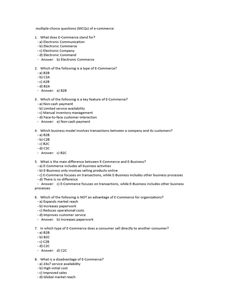 Understanding B2B E-Commerce Concepts | PDF | E Commerce | Electronic ...