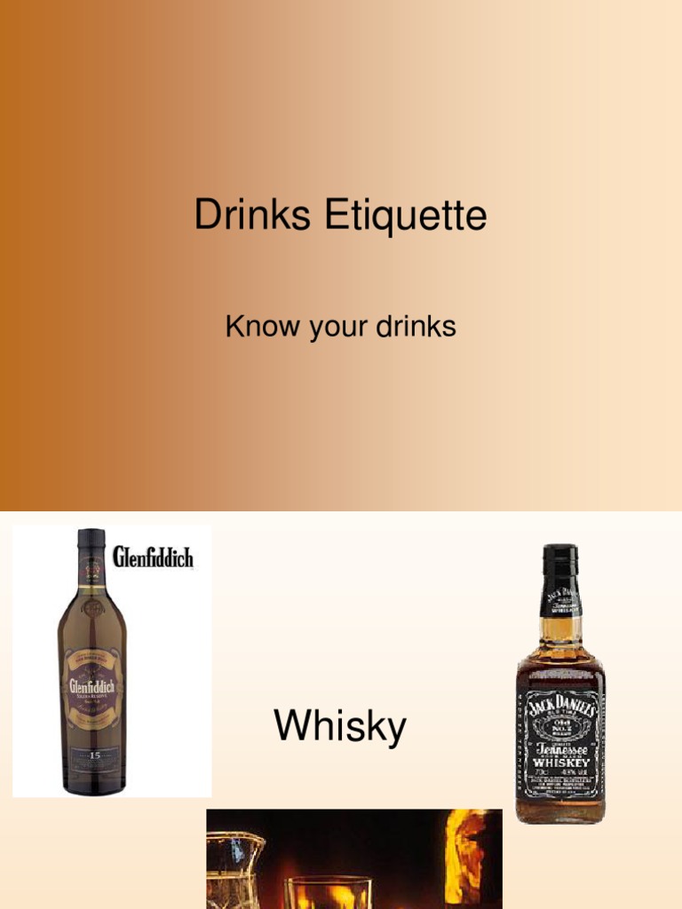 Drinks Etiquette Whisky Scotch Whisky