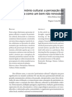 Patrimônio cultural-a percepção da natureza como um bem não renovável