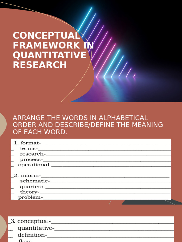 Conceptual Framework in Quantitative Research | PDF