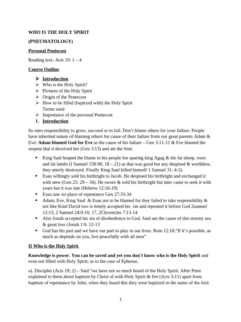 Understanding the Holy Spirit's Role | PDF | Acts Of The Apostles | Jesus
