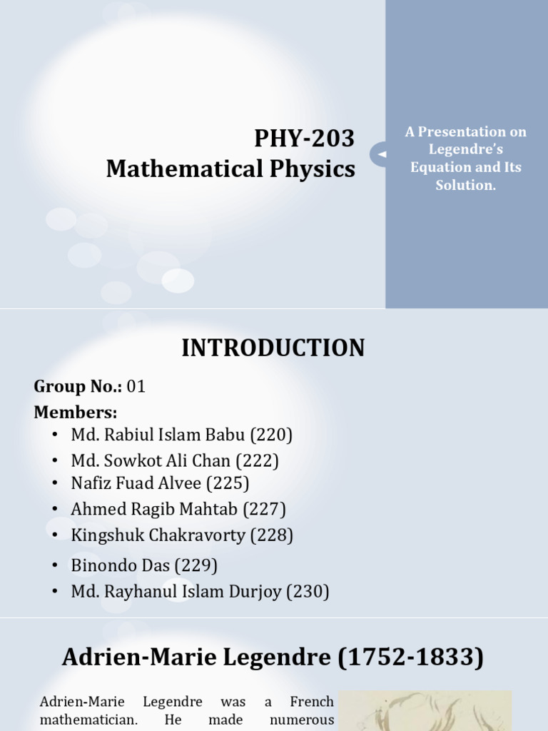 Legendre's Equation: Solutions Explained | PDF | Equations | Mathematics