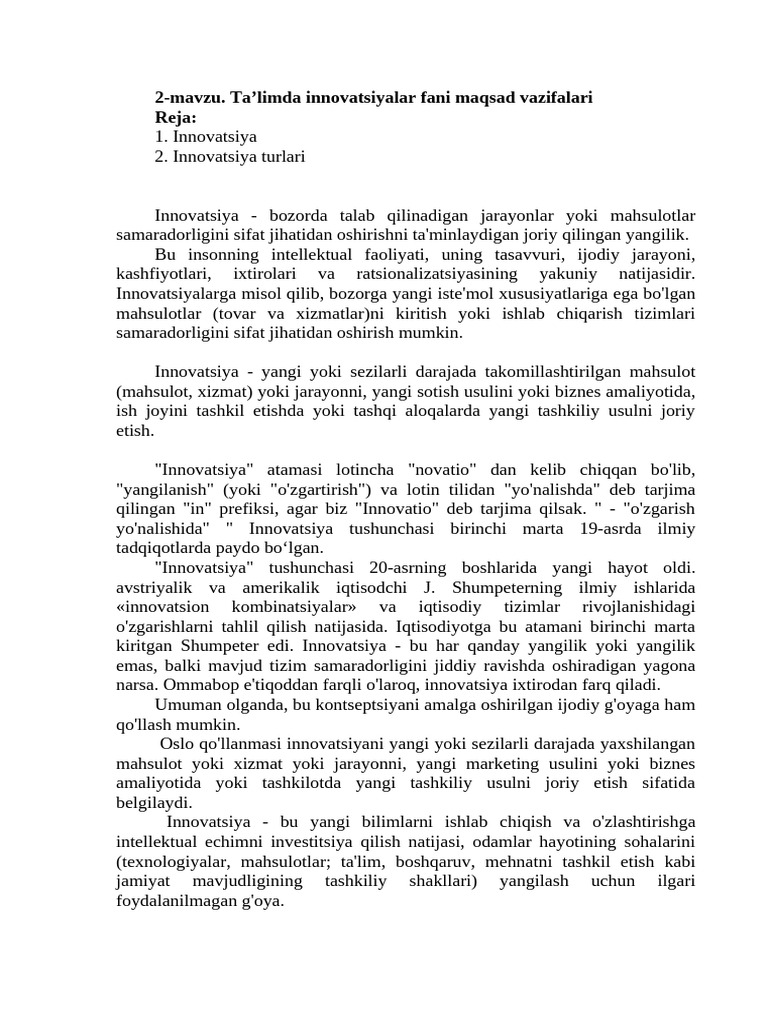 2 Ma'ruza | PDF