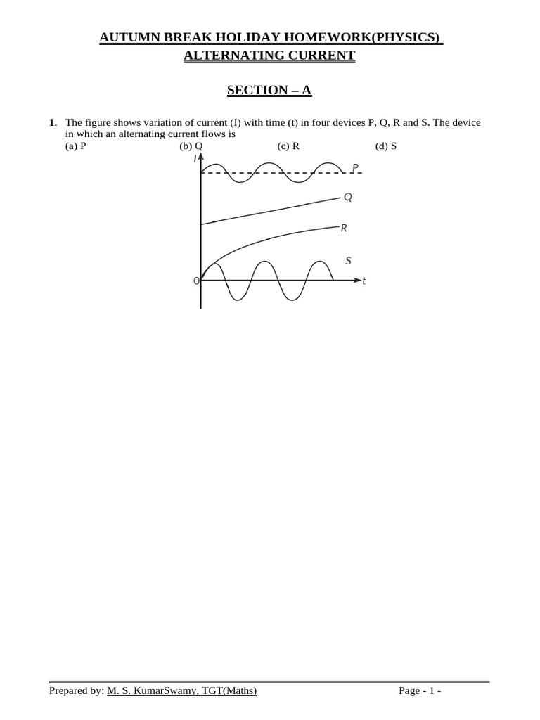 AC Circuit Homework Questions | PDF | Inductor | Capacitor