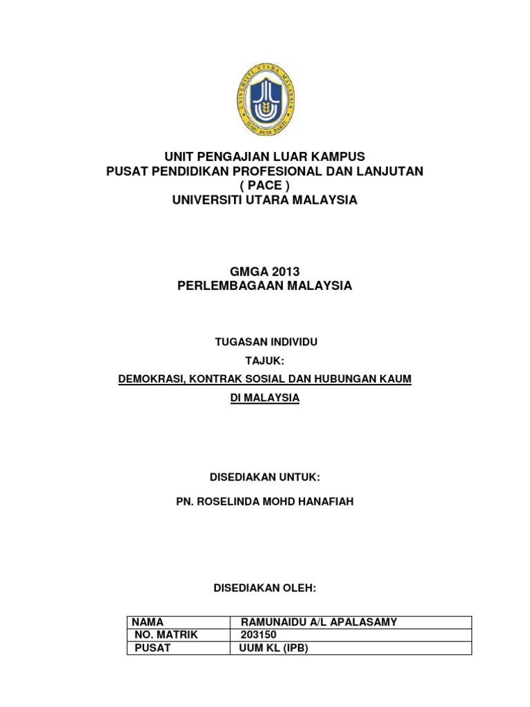 Contoh Muka Depan Assignment Uum / Sebagai contoh kasus apabila ada