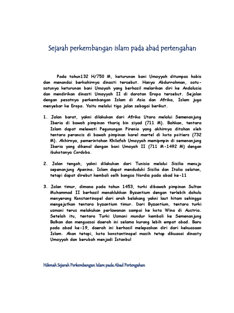 Sejarah An Islam Pada Abad An Pdf