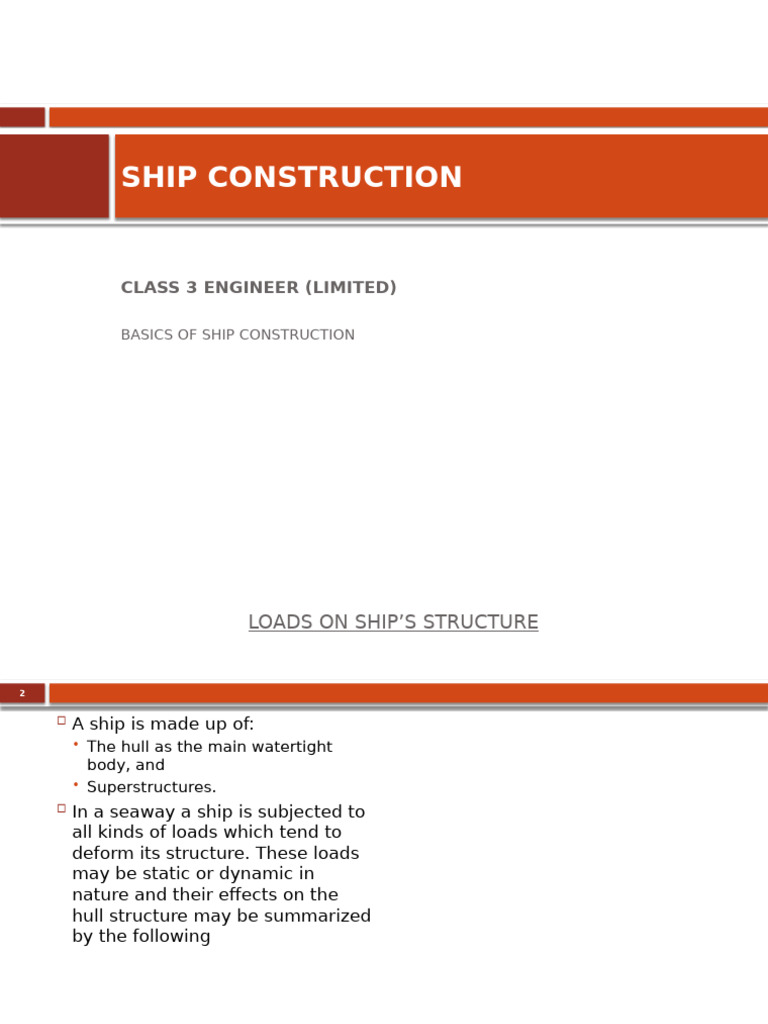 Ship Structure Loads and Construction Basics | PDF | Ships | Steel