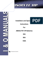 Batteries: Installation and Operating Instructions For Absolyte IIP Batteries 50A 90A 100A