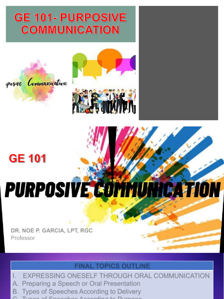Effective Communication in GE 101 | PDF | Speech | Gesture