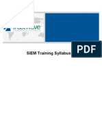 CSS SIEM Training Syllabus Descriptions