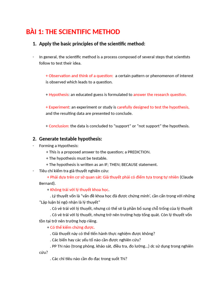 Understanding the Scientific Method and Lab Techniques | PDF | Fungus ...