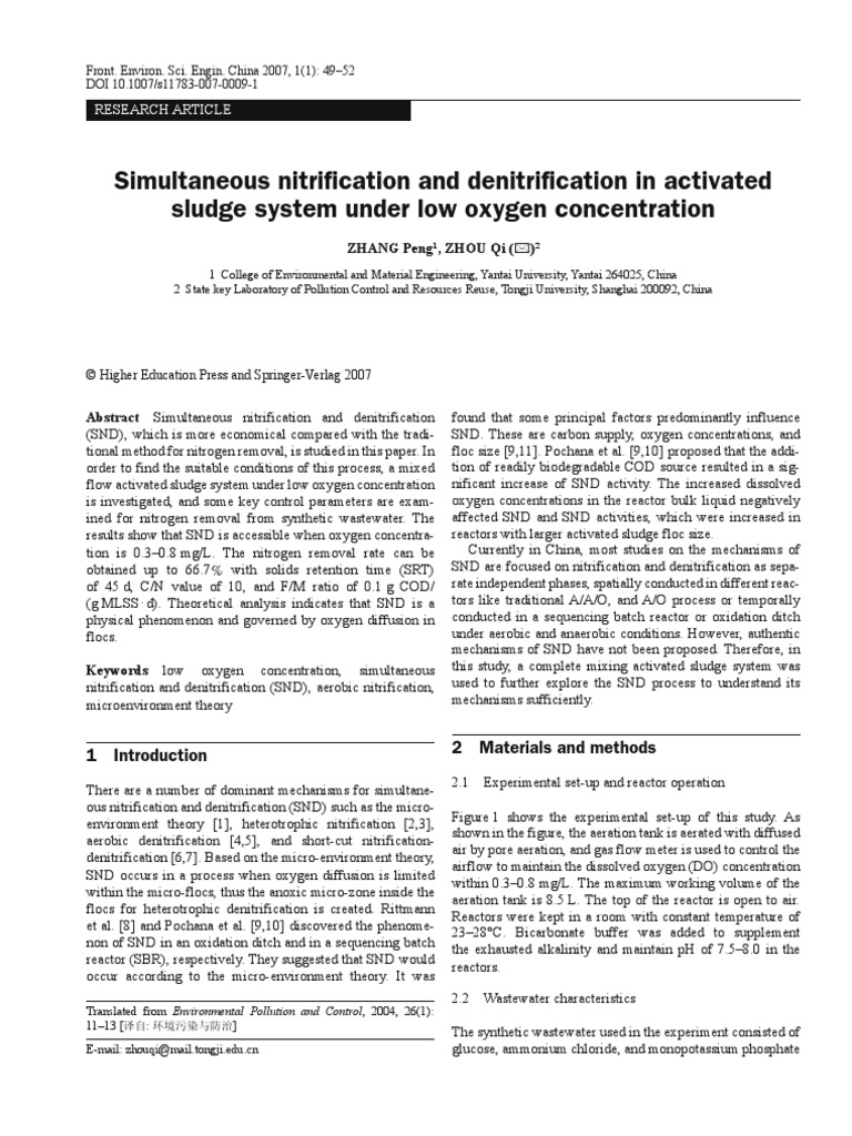 Nitrification Denitrification | PDF | Sewage Treatment | Chemical Elements