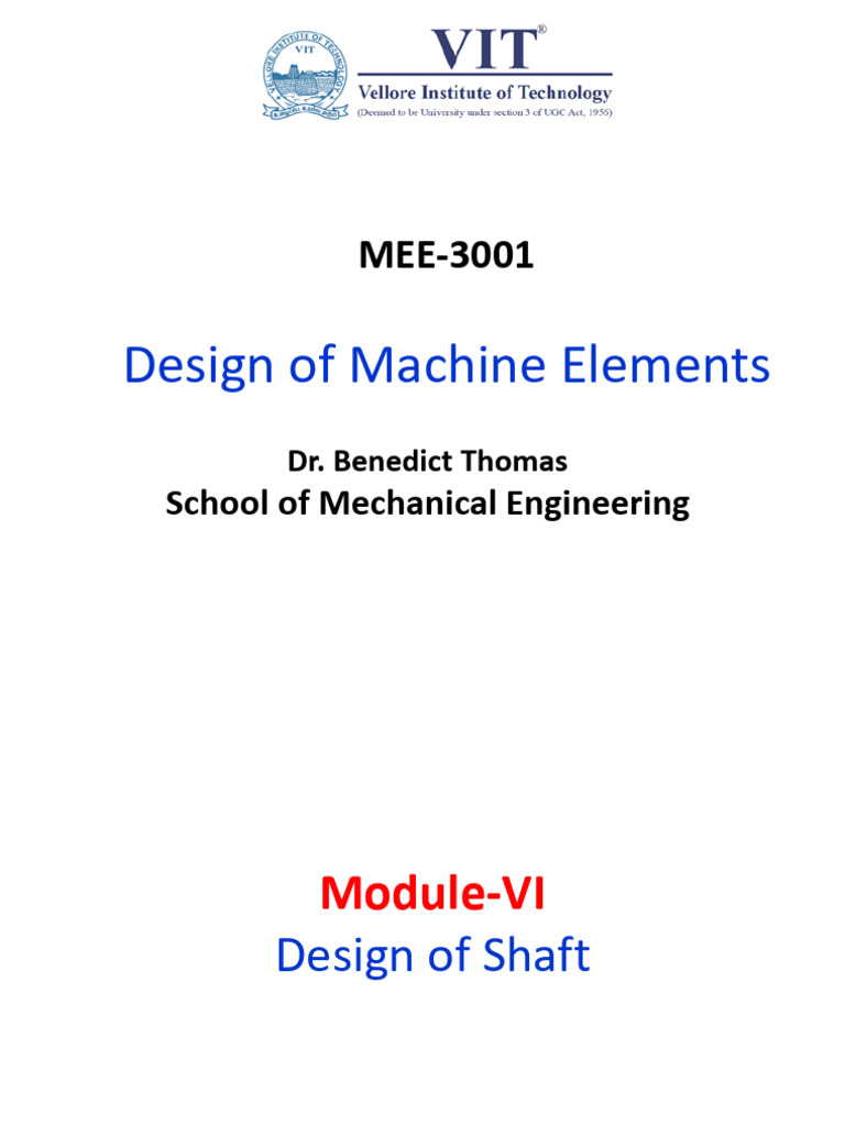 Module 4 Design of Shaft | PDF | Axle | Bending
