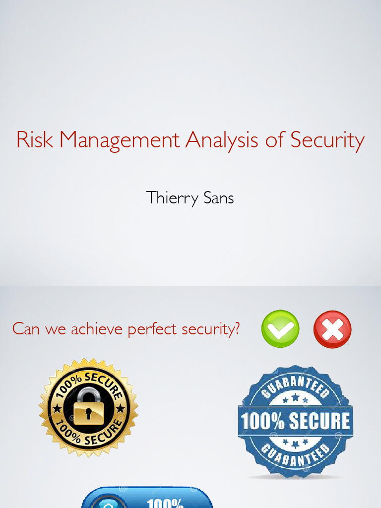 Security Risk Management Analysis Guide | PDF