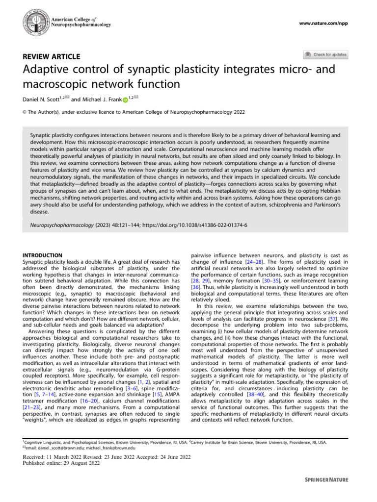Micro Macro | PDF | Synaptic Plasticity | Long Term Potentiation
