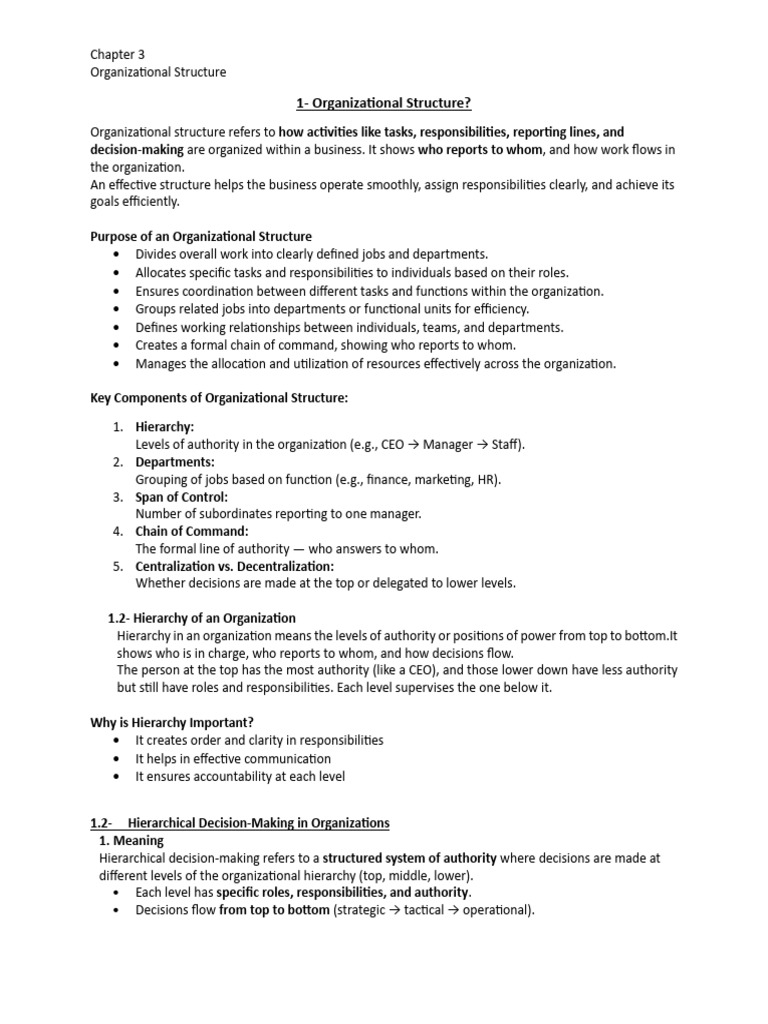 Understanding Organizational Structure | PDF | Organizational Structure ...