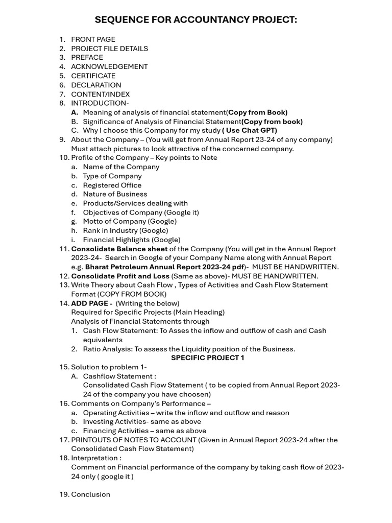 Accountancy Project: Financial Analysis Guide | PDF | Market Liquidity ...