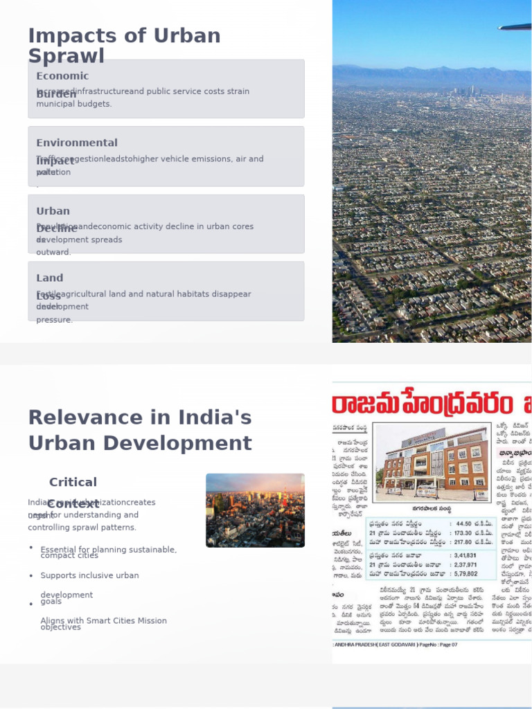 Managing Urban Sprawl in India | PDF | Urban Sprawl | Sustainability