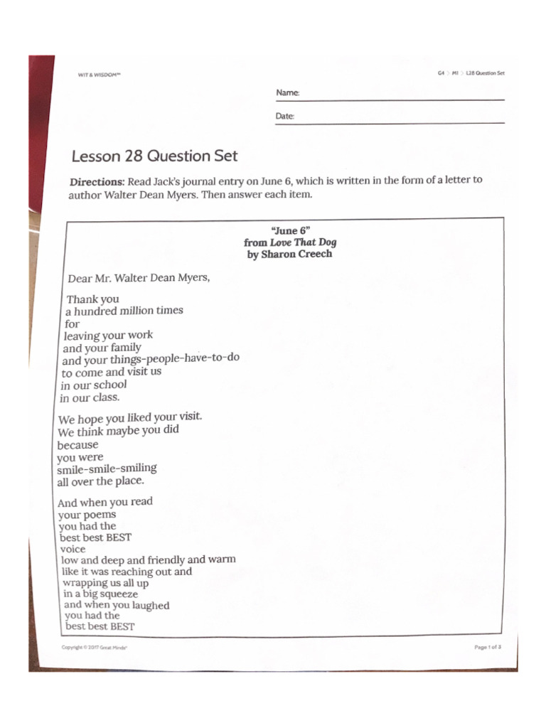 LN 28 Question Set PG 1 | PDF