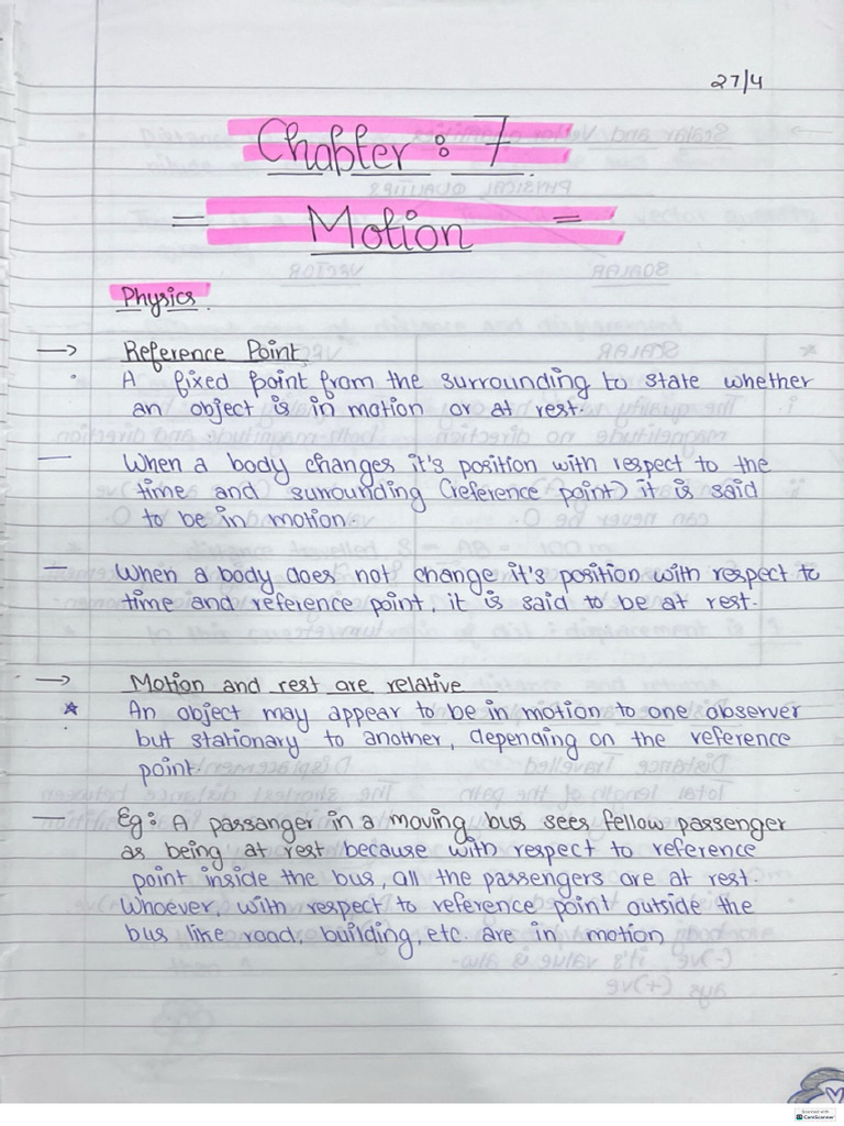 Motion | PDF