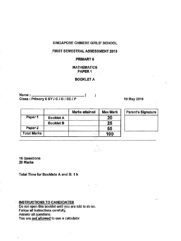 SG Test Paper Solutions Online | PDF