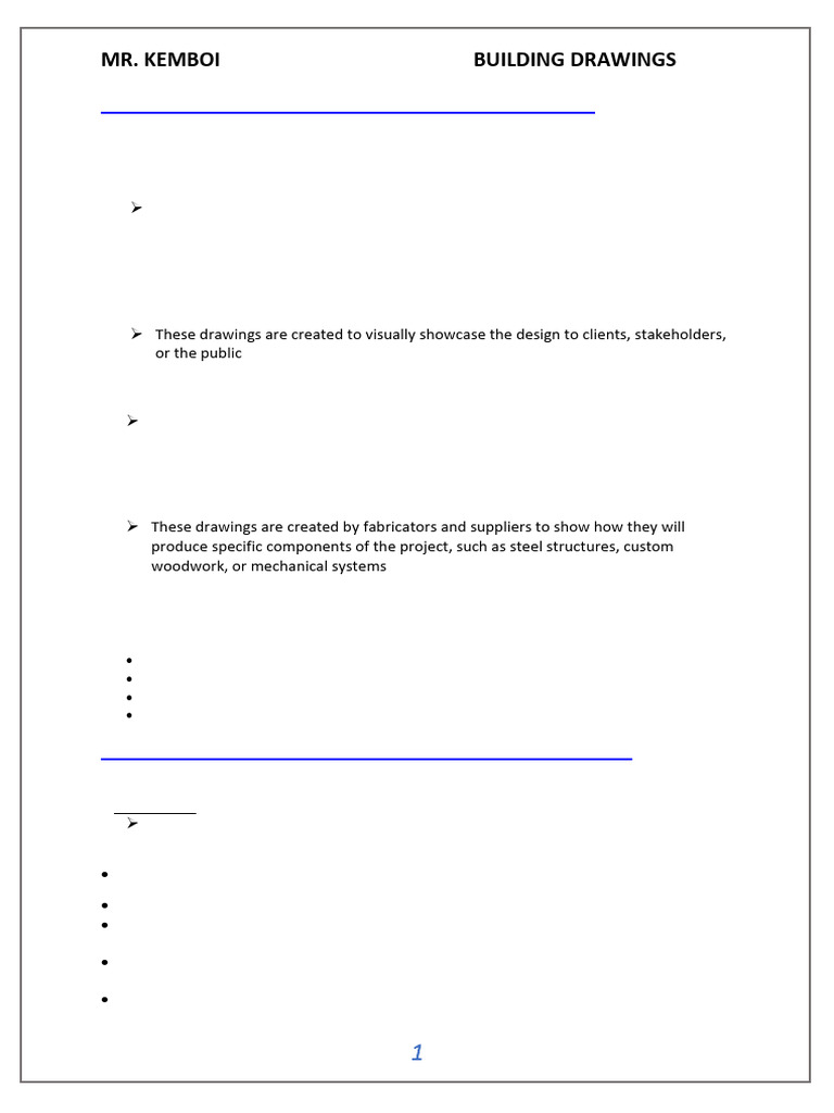 Types of Architectural Drawings Explained | PDF | Septic Tank | Sewage