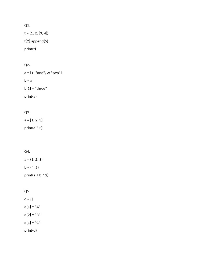 Python Data Structures Examples | PDF