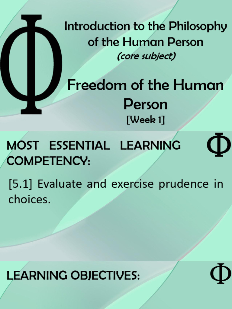 Understanding Human Freedom and Responsibility | PDF | Free Will | Prudence