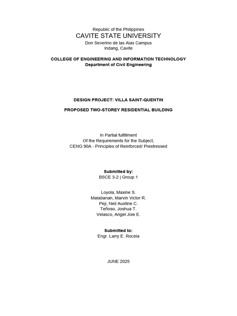 RCD Final Project 1 | PDF | Structural Load | Reinforced Concrete