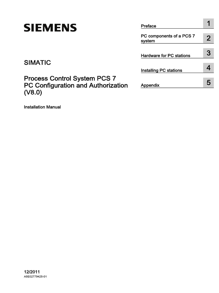 PCS 7 PC Configuration Manual V8.0 | PDF | Personal Computers | Server ...
