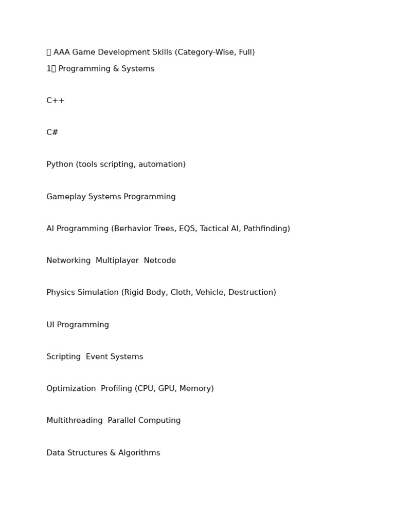 Essential AAA Game Development Skills | PDF | Blender (Software ...