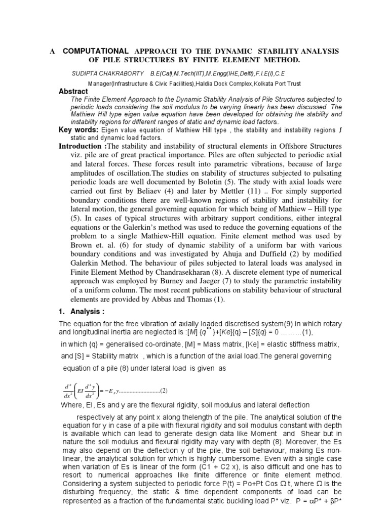 Introduction The Stability And Instability Of Structural Elements In